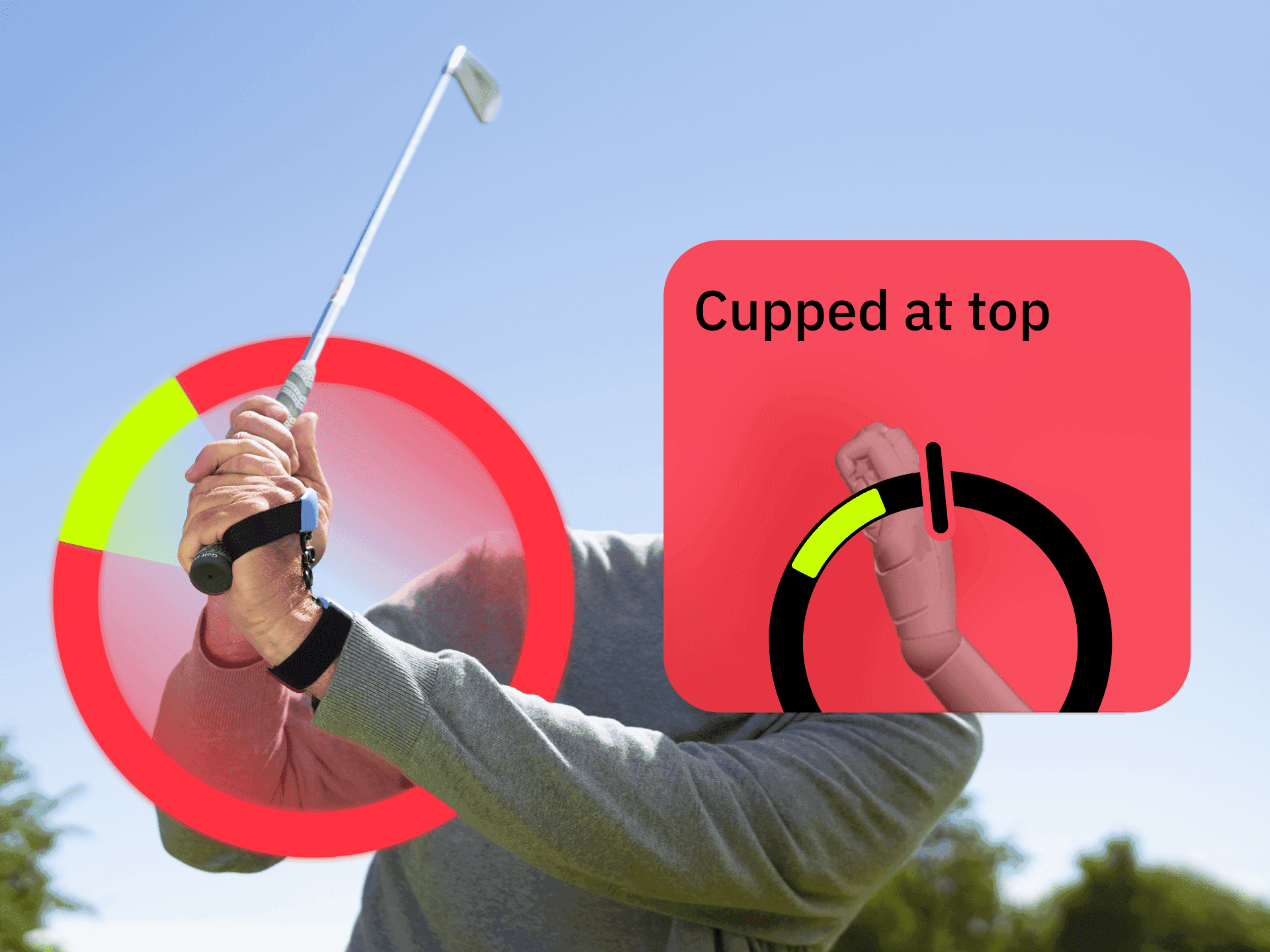 Image of Cupped at the top