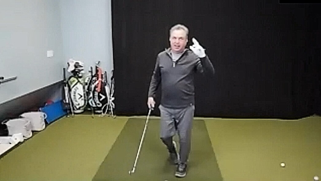 Brian Manzella demonstrates full swing
