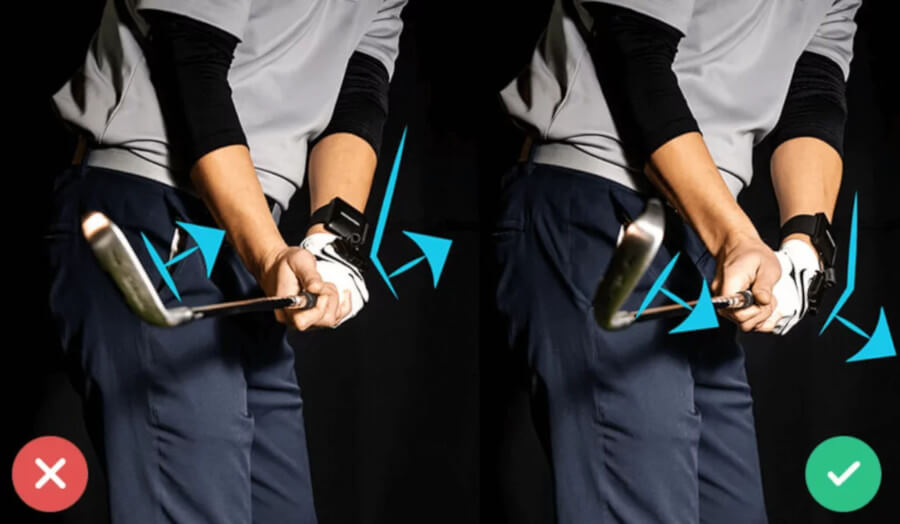lead wrist extension in golf