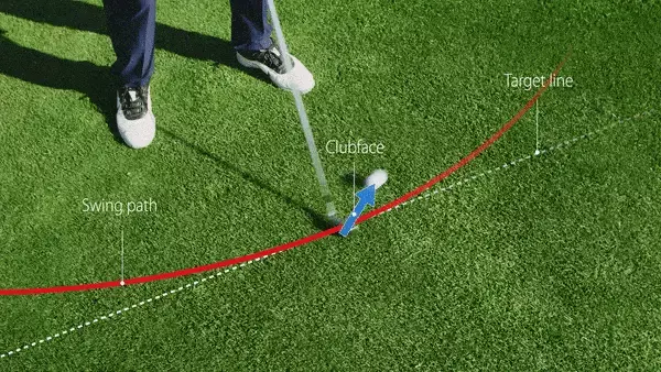 frame from clubface path animation